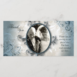 Carte photo Merci mariage - Foliage Vintage