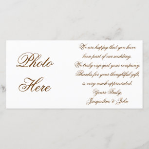 Carte photo ~ Merci Mariage photo de la nuptiale