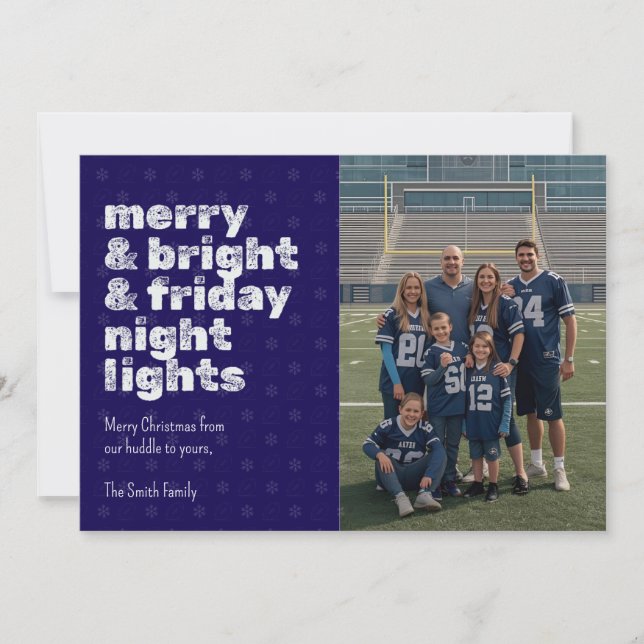 Carte photo Merry & Bright & Friday Night Lights (Devant)