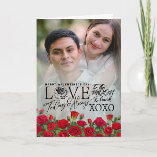 Carte Photo mignon de la Saint-Valentin romantique