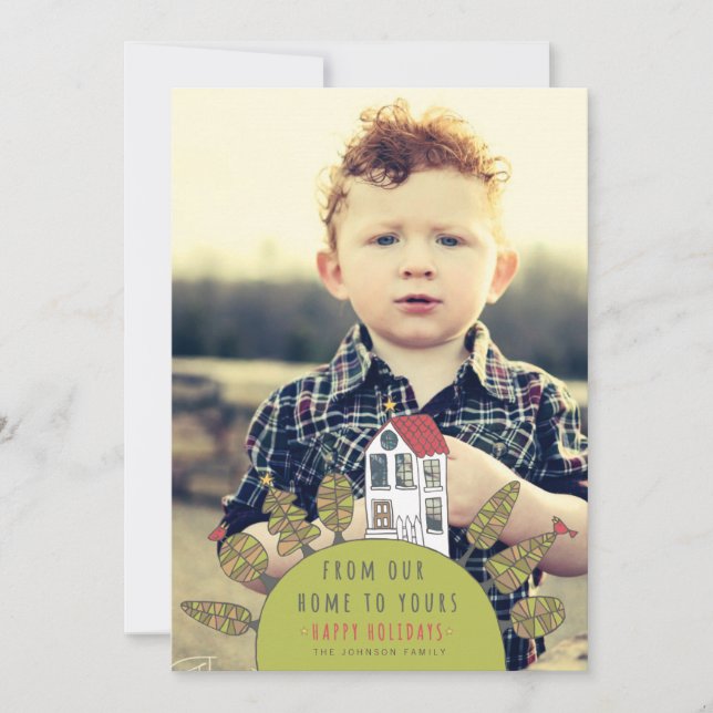 Carte photo mignon d'illustration de Chambre de (Devant)