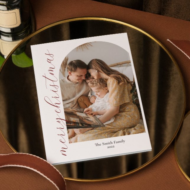 Carte photo minimaliste Arc de Noël (Créateur téléchargé)