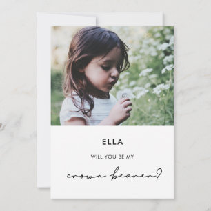 Carte photo minimaliste de la proposition du porte