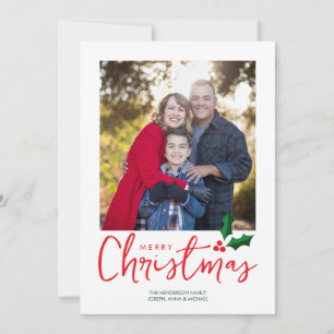 Carte photo minimaliste de Noël Joyeux