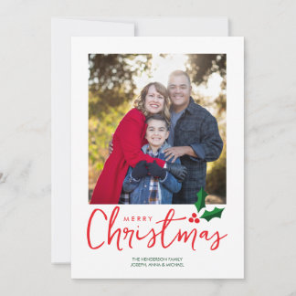 Carte photo minimaliste de Noël Joyeux