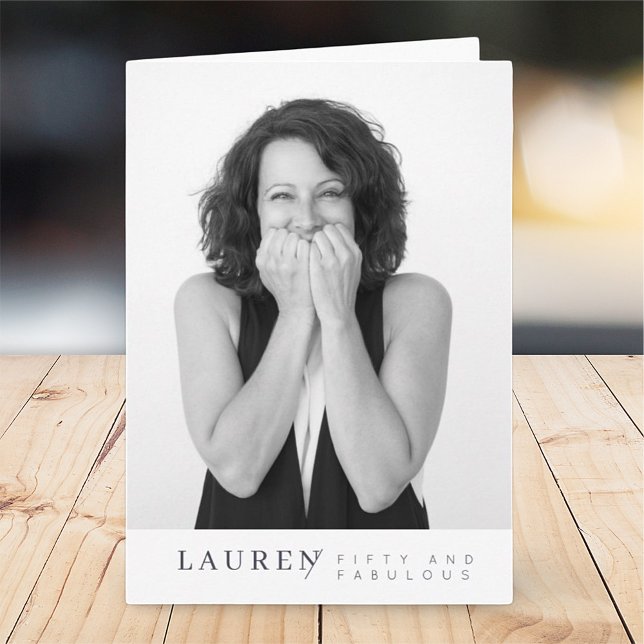 Carte Photo minimaliste moderne Cinquante et fabuleux an (Créateur téléchargé)