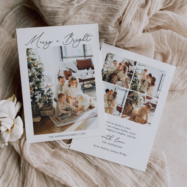 Carte photo minimaliste moderne Joyeux Noël (Créateur téléchargé)