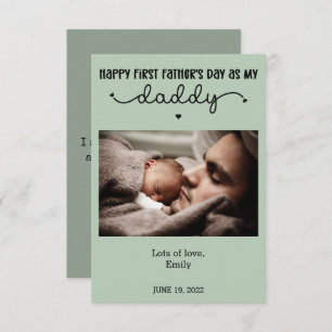 Carte Photo minimaliste personnalisée de première Fête d