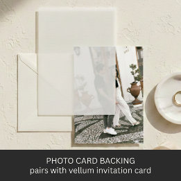 Carte photo minimaliste pour Vellum Save The Date 