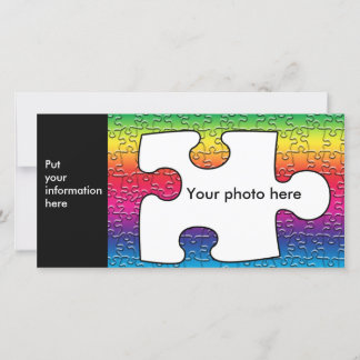 carte photo, modèle, puzzle autisme