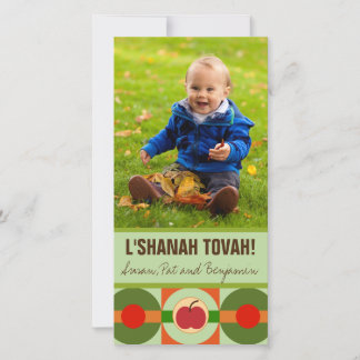 Carte photo moderne Apple Rosh Hashanah