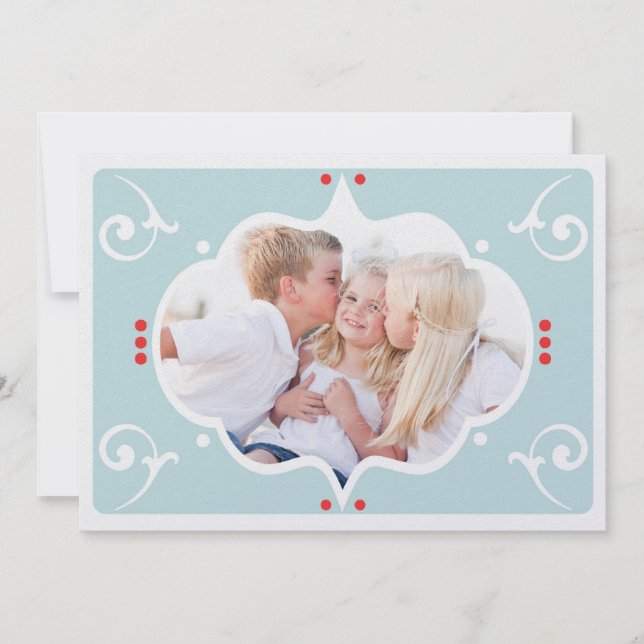 CARTE PHOTO MODERNE DE NOËL (Devant)