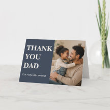 Carte photo moderne de remerciement pour papa - Fê
