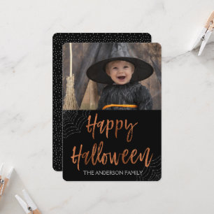 Carte photo moderne heureux de Halloween Halloween