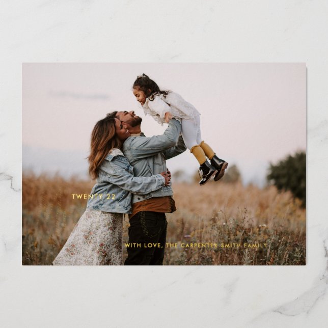 Carte photo moderne Joyeux Noël (Recto)