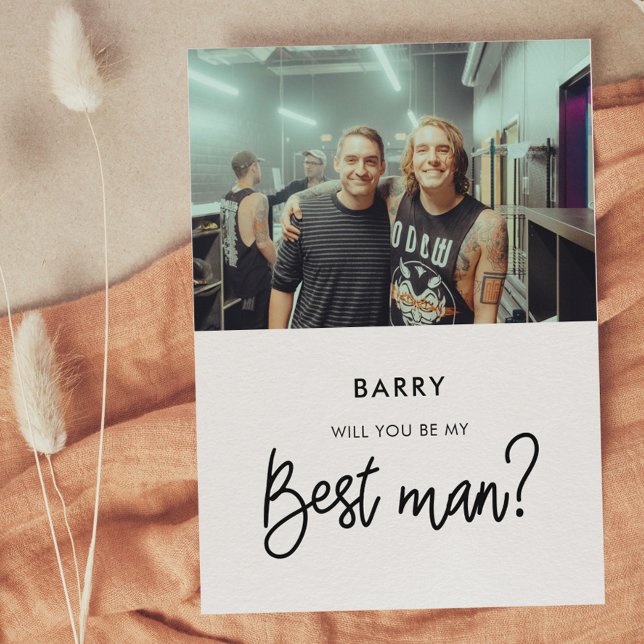 Carte photo moderne pour témoin de mariage (Créateur téléchargé)