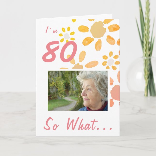 Carte Photo motivationnel pour 80e anniversaire (Devant)