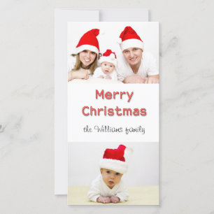 Carte photo Noël Deux photos