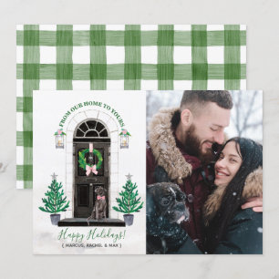 Carte photo noir de vacances de laboratoire de