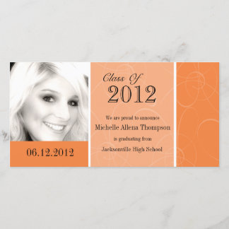 Carte photo Orange Graduation
