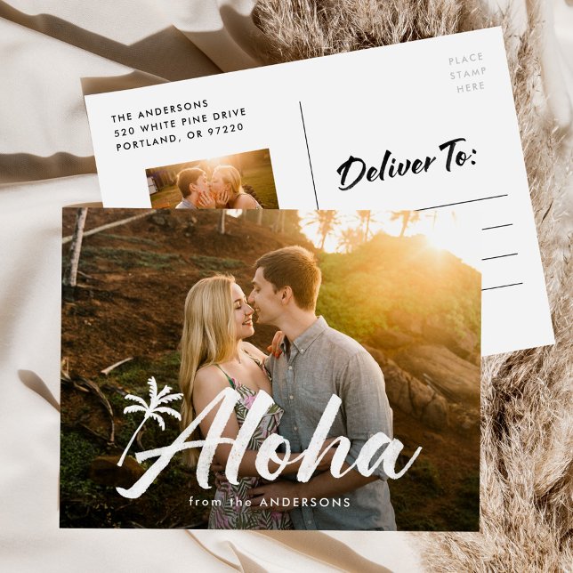 Carte Photo Palmier Aloha 2 (Créateur téléchargé)