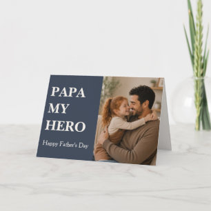 Carte photo papa héros moderne - Fête des pères