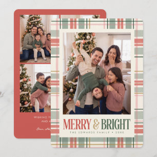 Carte photo Pastel Plaid Joyeuse et Lumineuse