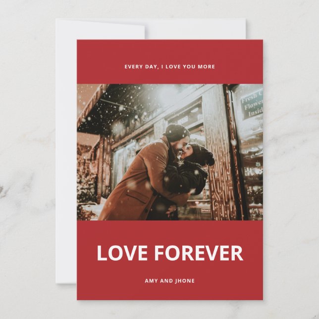 Carte Photo personnalisable avec Forever Love Card (Devant)