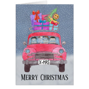 Carte photo personnalisable de Noël
