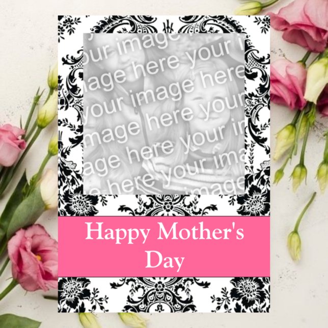 Carte Photo personnalisable en noir et blanc (Créateur téléchargé)