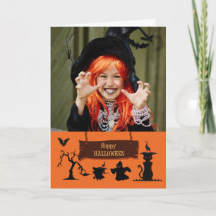 Carte photo personnalisable Haunted Fun Halloween