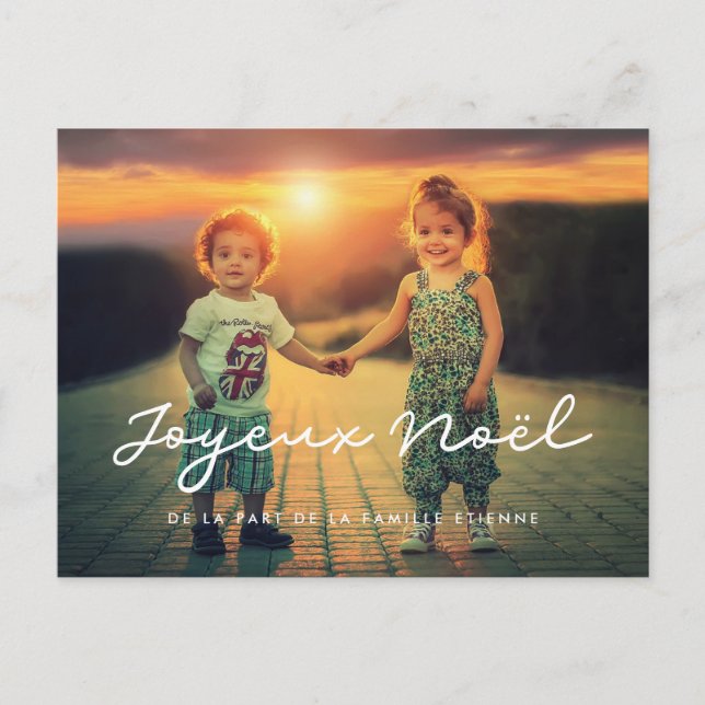 Carte photo personnalisable Joyeux Noël (Devant)