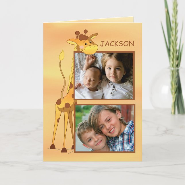 Carte Photo personnalisable, Nom Big Brother Félicitatio (Devant)