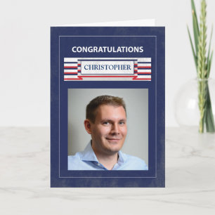 Carte Photo personnalisable, Nom Pompier Diplômé