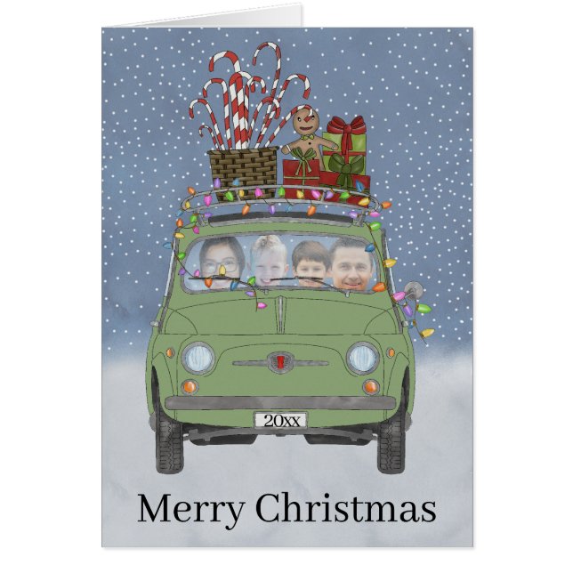 Carte photo personnalisable Rero Fiat 500 (Devant)