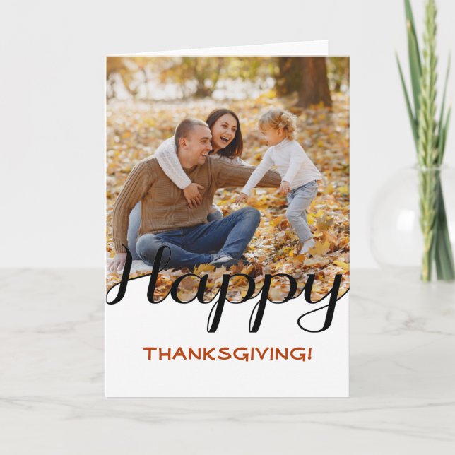 carte photo personnalisé bon thanksgiving (Devant)