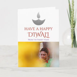 Carte Photo personnalisé de Diwali joyeux