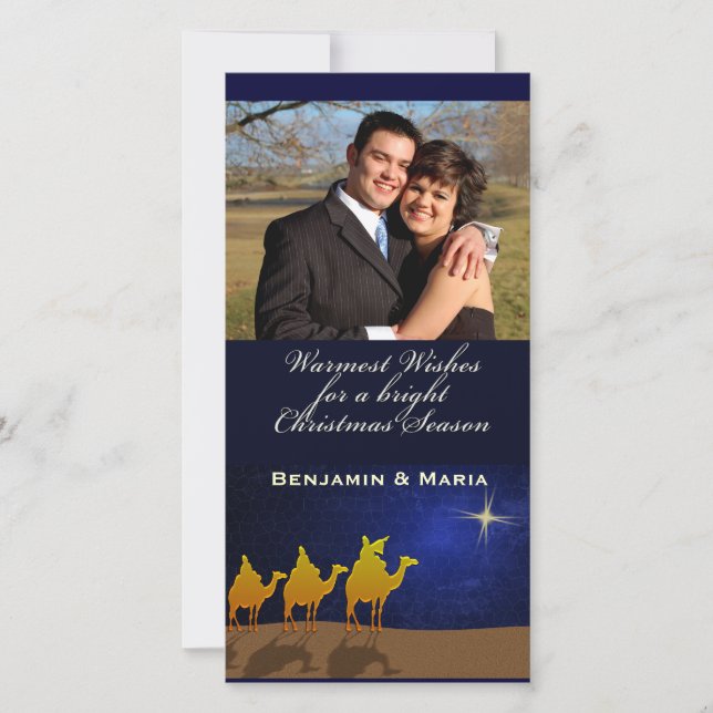 Carte photo personnalisé de Noël des trois hommes  (Devant)