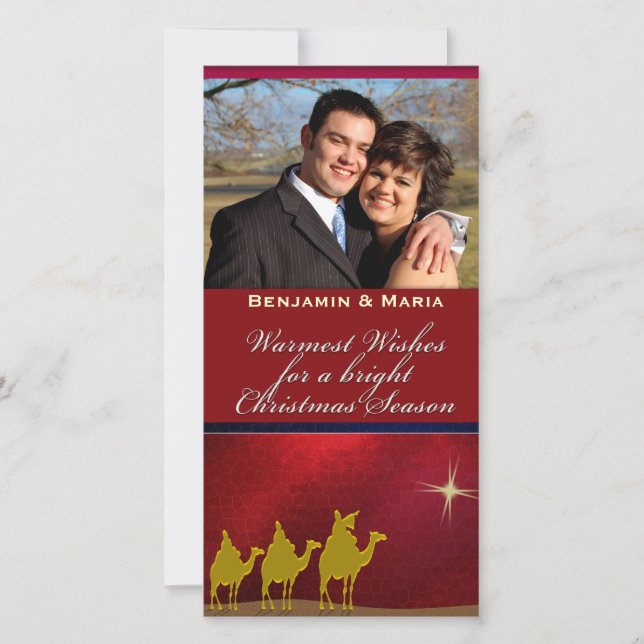 Carte photo personnalisé de Noël des trois hommes  (Devant)