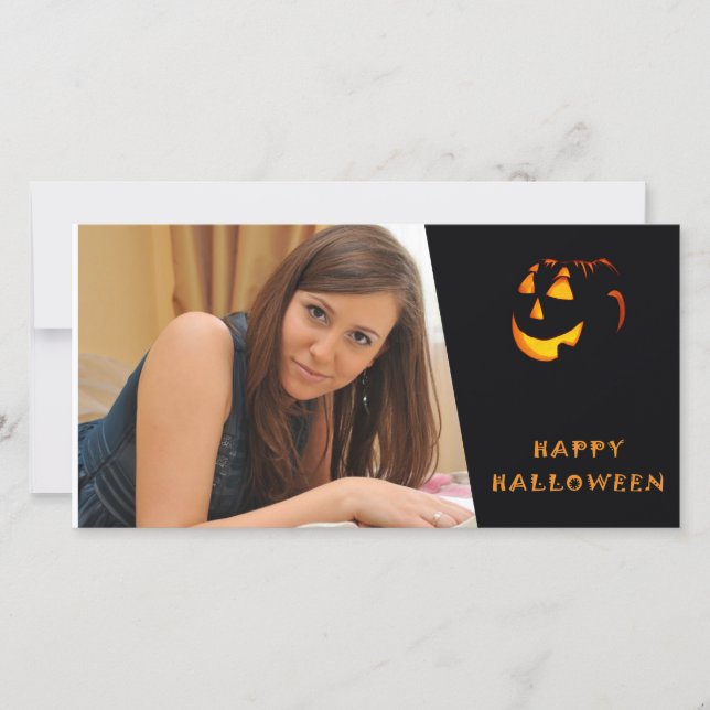 Carte photo personnalisé Halloween (Devant)