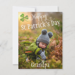 Carte photo personnalisé St Patrick's Day oncle Sh
