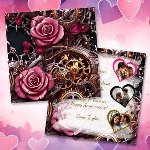 Carte Photo personnalisé Steampunk Joyeux Anniversaire