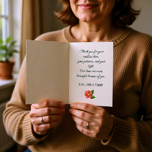 Carte photo personnalisée avec un texte sincère