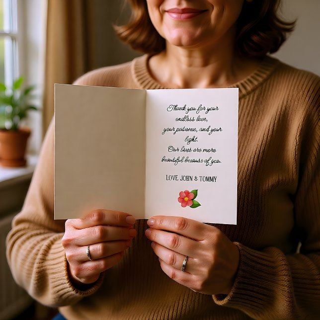 Carte photo personnalisée avec un texte sincère (Créateur téléchargé)