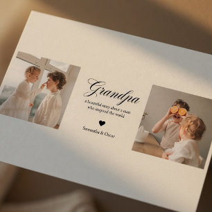 Carte photo personnalisée de grand-père
