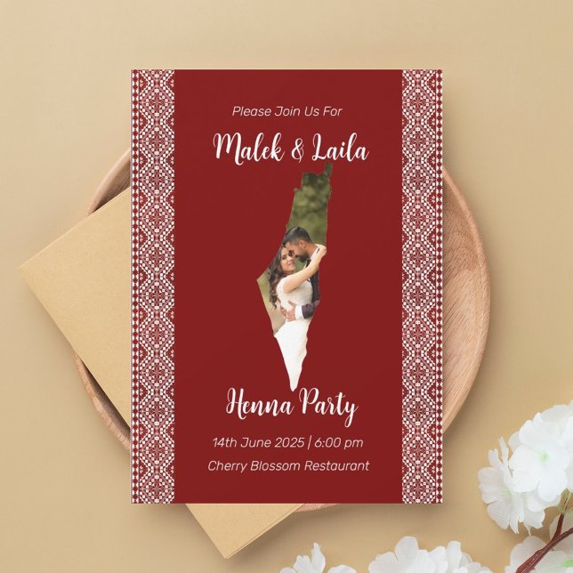 Carte photo personnalisée de la Palestine Signe de (Créateur téléchargé)