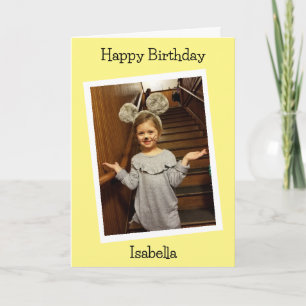 Carte Photo personnalisée et nom Anniversaire de l'enfan