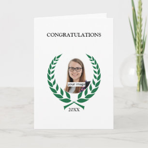 Carte Photo personnalisée et remise de diplôme avec laur