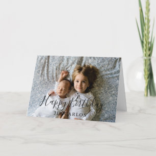 Carte Photo personnalisée et texte Petit Frère Anniversa