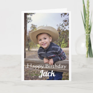 Carte Photo personnalisée. Fils. Anniversaire.